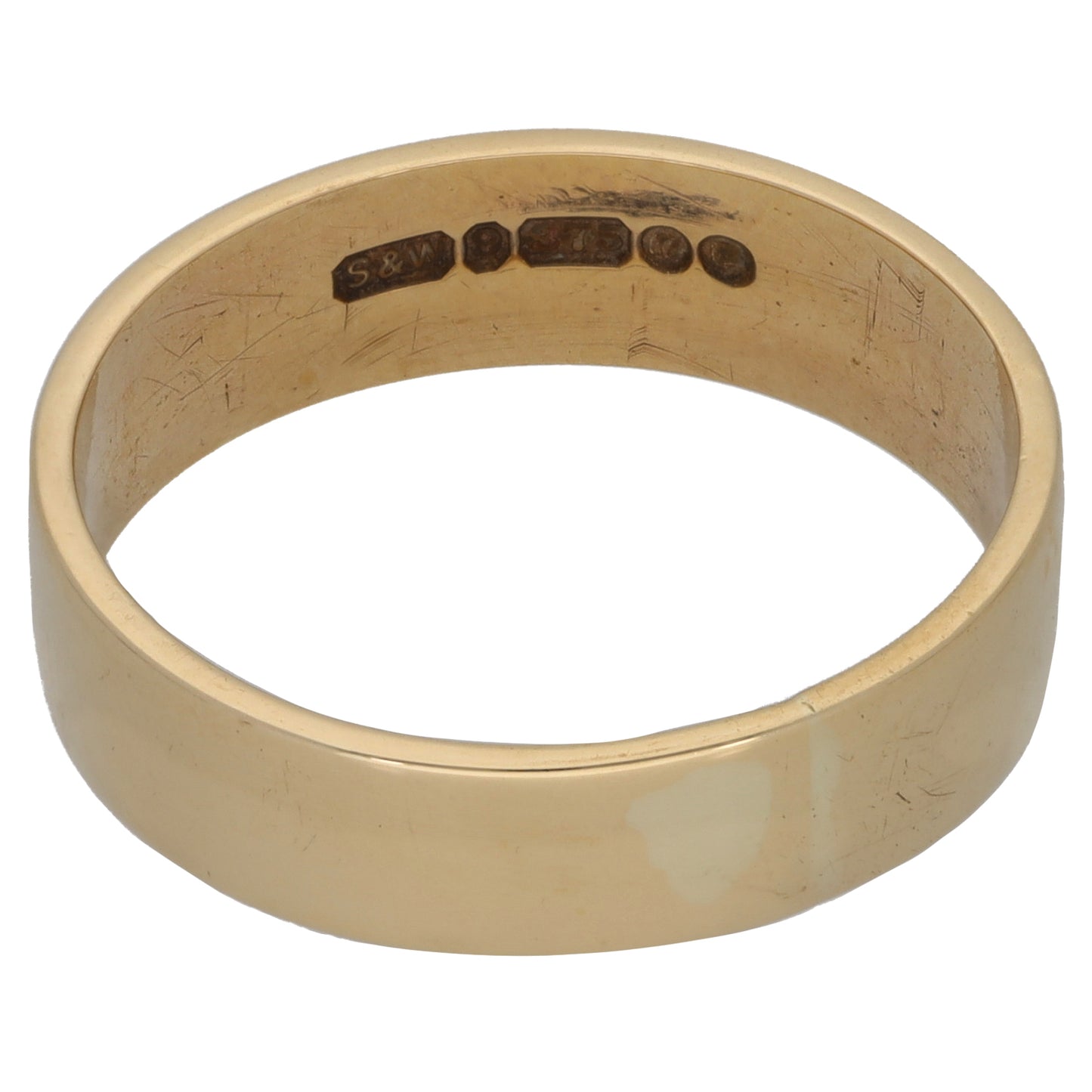 9ct Gold Plain Wedding Ring Size T