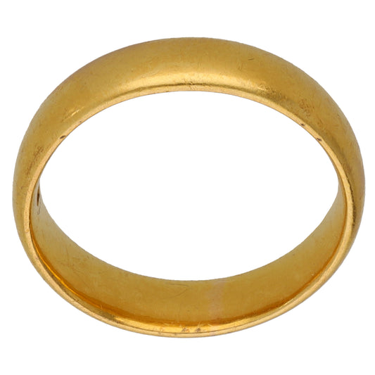 22ct Gold Plain Wedding Ring Size P
