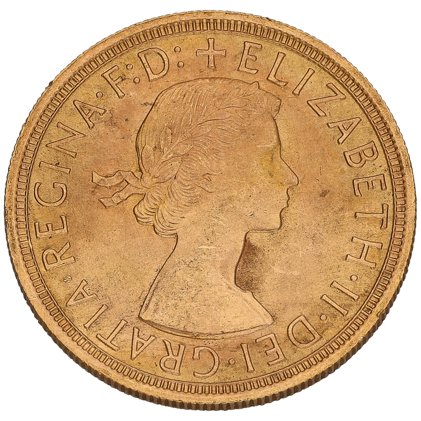 22ct Gold Queen Elizabeth II Full Sovereign Coin 1957