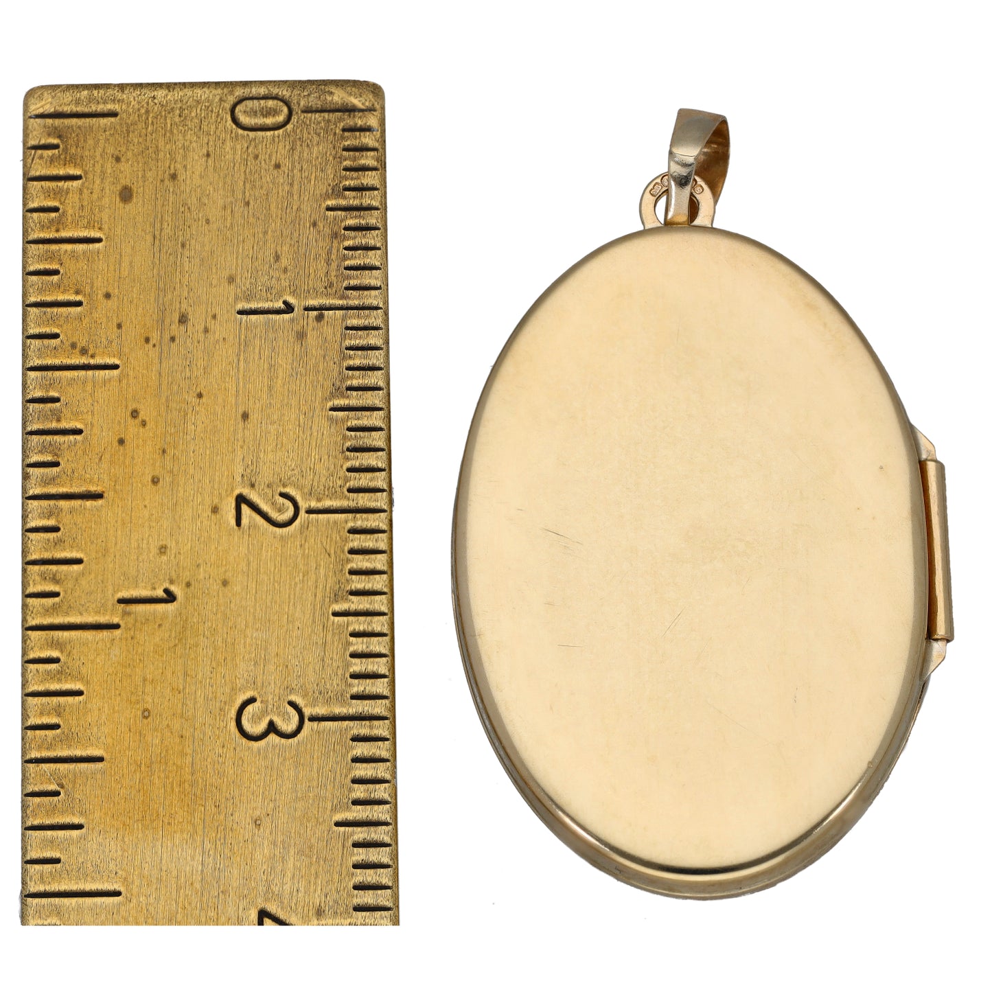 9ct Gold Patterned Locket Pendant