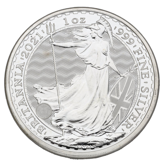 Fine Silver Queen Elizabeth II 1 OZ Britannia Coin 2021