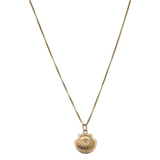 9ct Gold 0.005ct Diamond Alternative Pendant With Chain