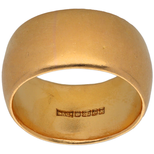 22ct Gold Plain Wedding Ring Size Q