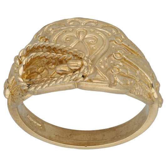 9ct Gold Saddle Ring Size U