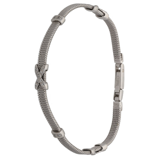 18ct White Gold Cubic Zirconia Alternative Bracelet