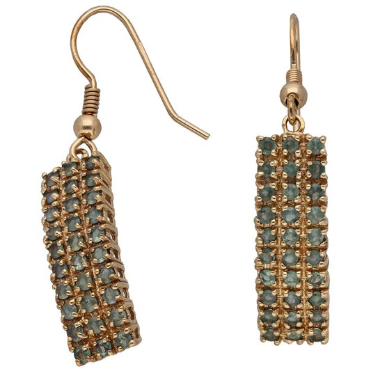 9ct Gold Chrysoberyl Drop Earrings