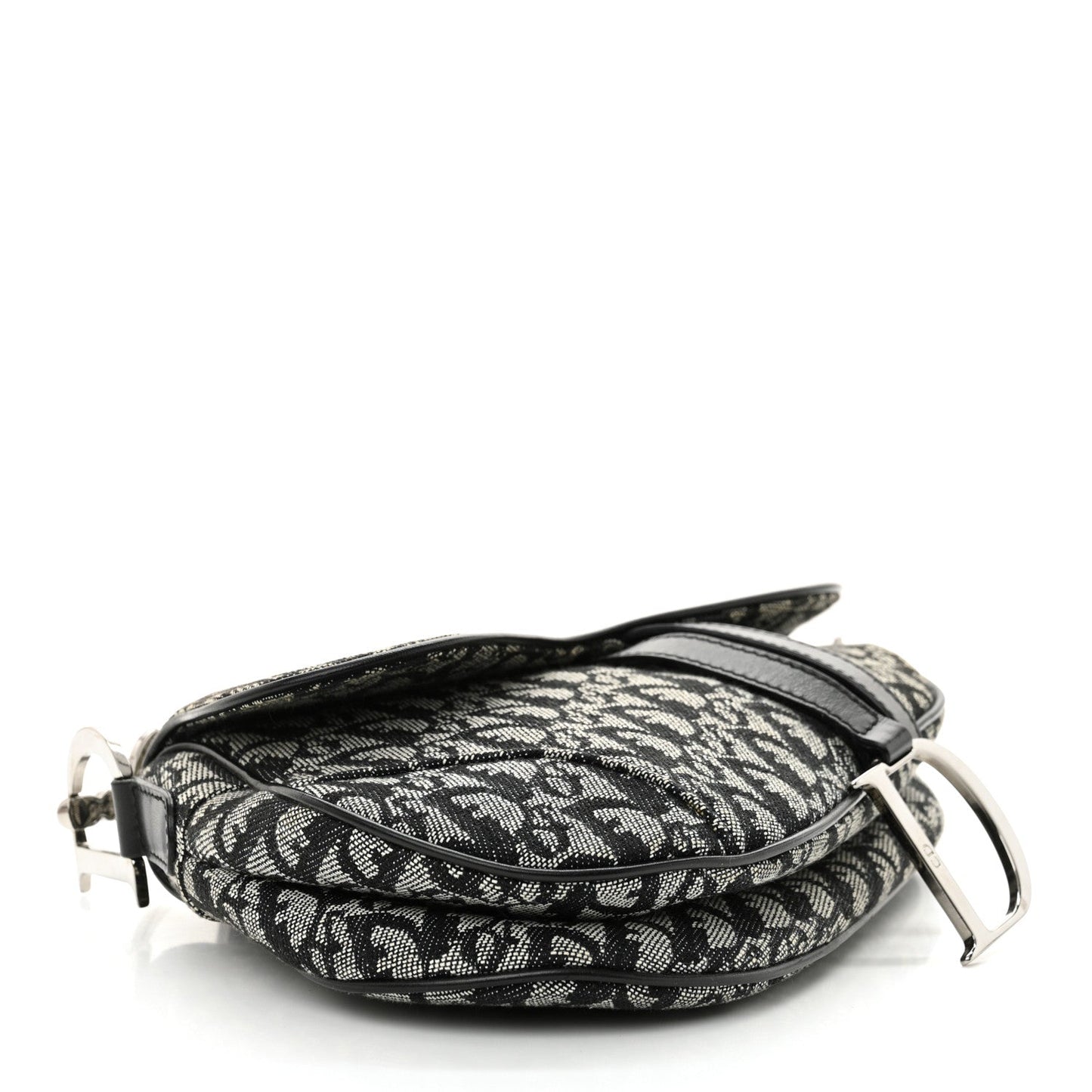 Christian Dior Saddle Oblique Canvas Bag - Black & Grey