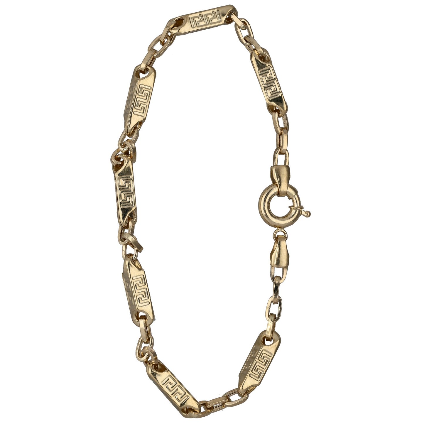 New 14ct Gold Greek Key Bracelet