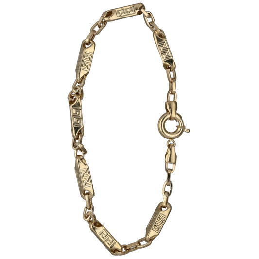 New 14ct Gold Greek Key Bracelet