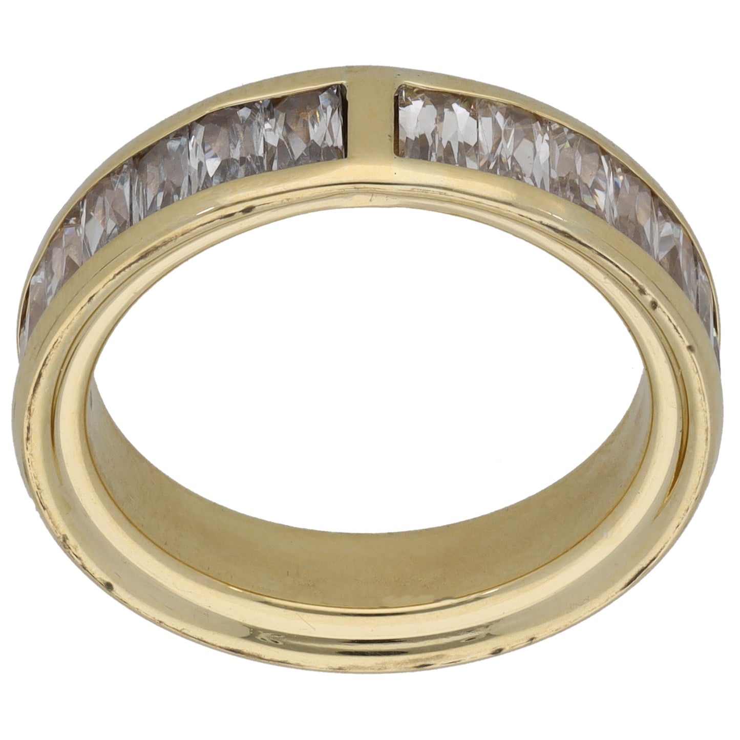 9ct Gold Cubic Zirconia Eternity Ring Size P