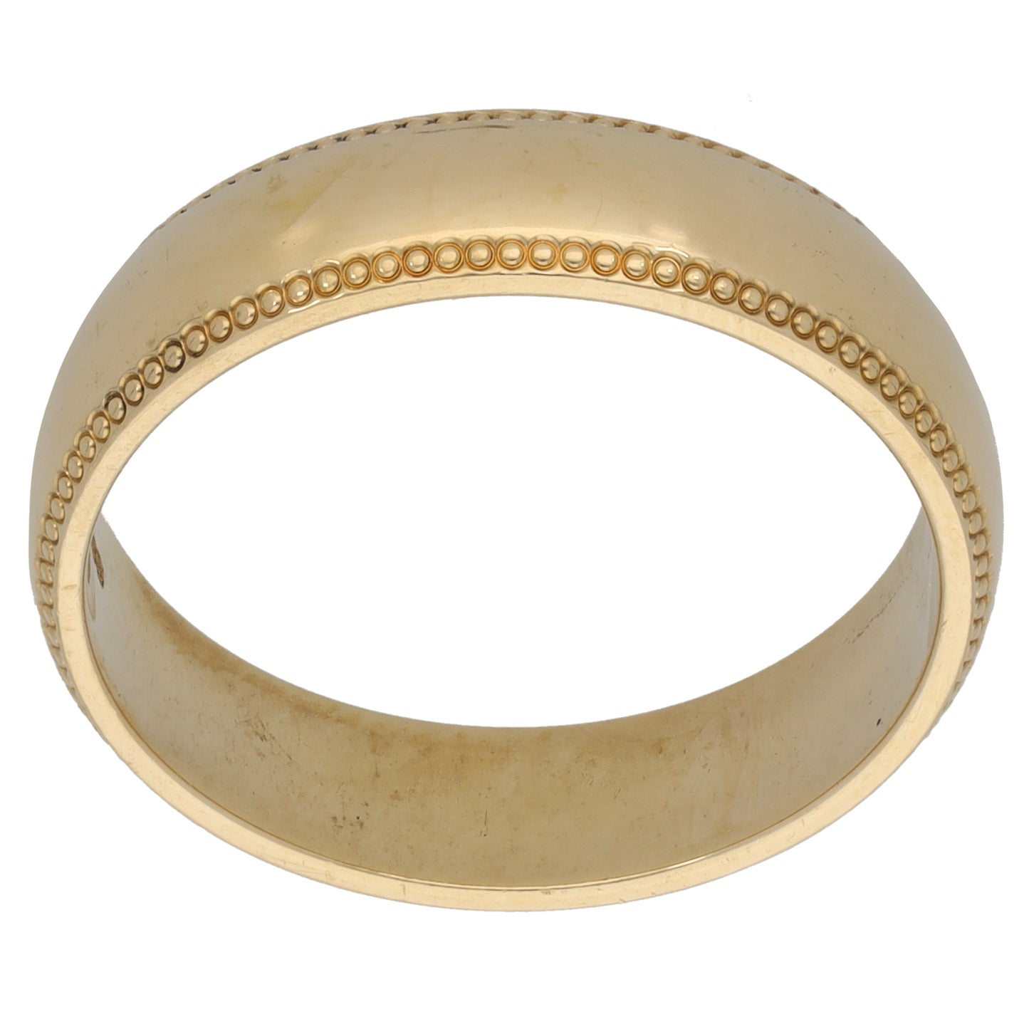 9ct Gold Patterned Wedding Ring Size Z