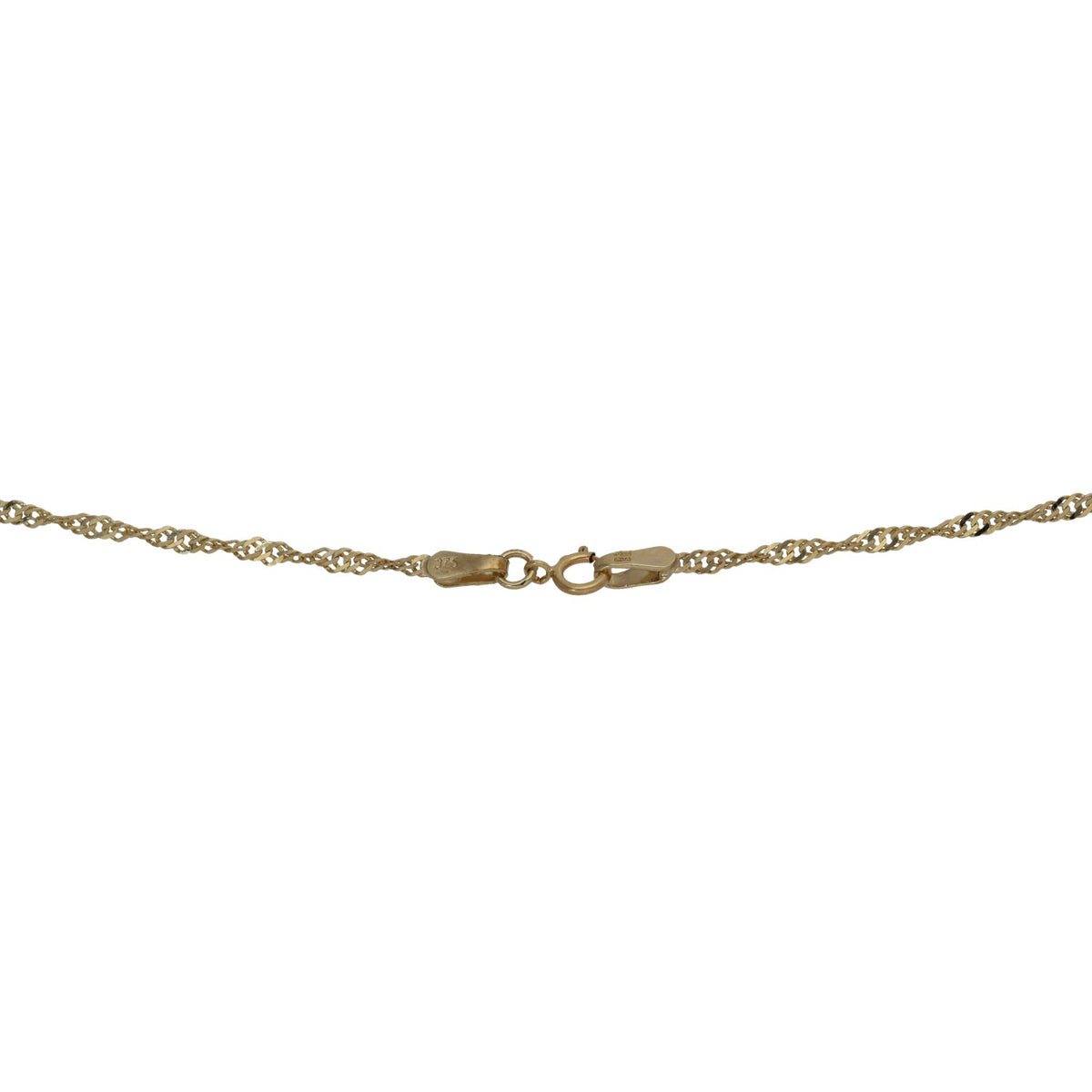 Gold Singapore chain necklace with ring clasp and small linked links