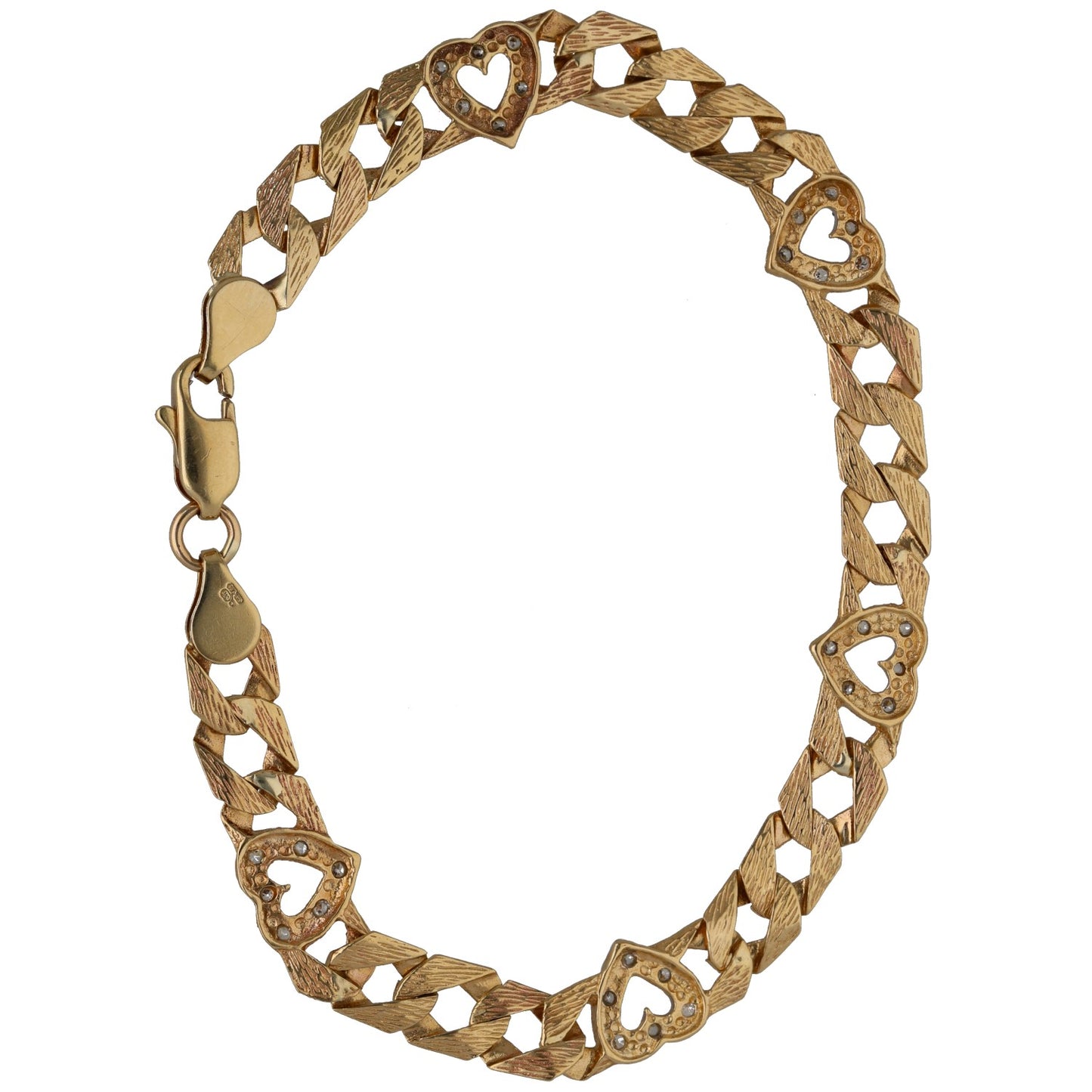 9ct Gold Cubic Zirconia Alternative Bracelet