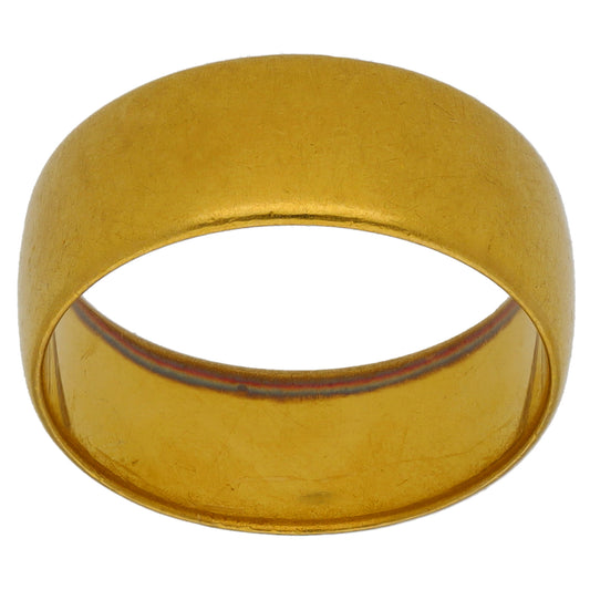 22ct Gold Plain Wedding Ring Size N