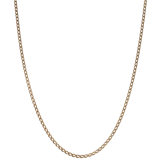 9ct Gold Curb Chain 18"