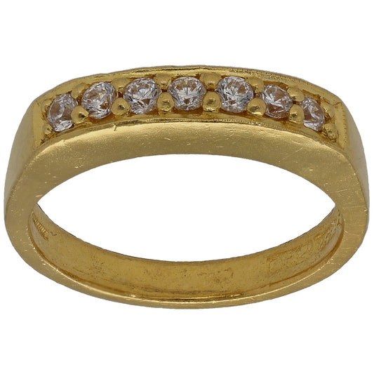 22ct Gold Cubic Zirconia Half Eternity Ring Size M