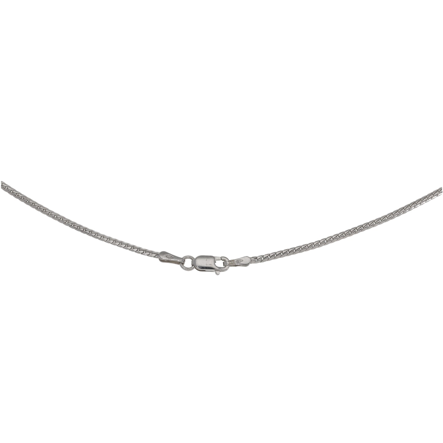 9ct White Gold 0.05ct Diamond Fancy Necklace 14"