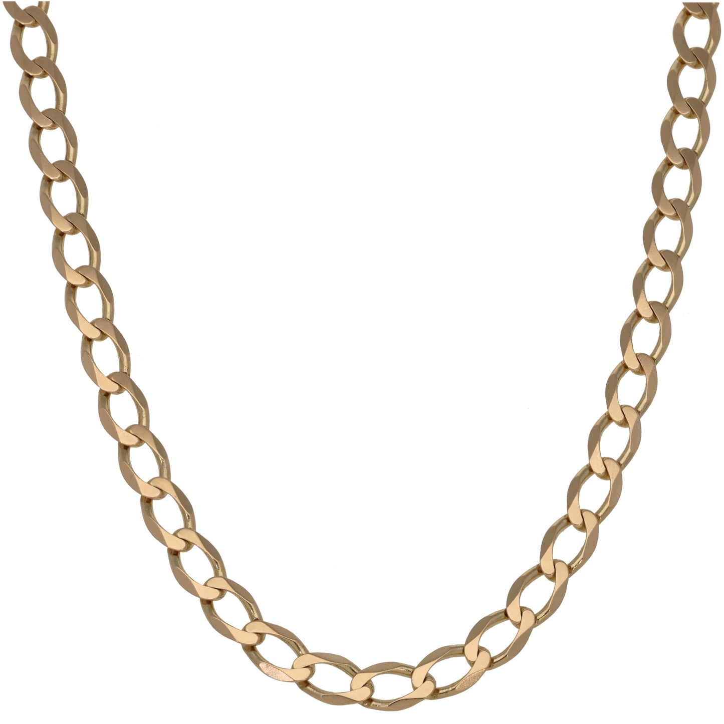 9ct Gold Curb Chain 22"