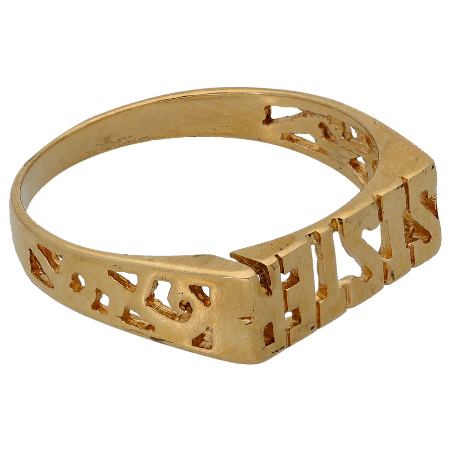 9ct Gold Sister Ring Size N