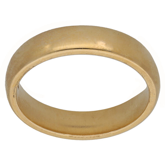9ct Gold Plain Wedding Ring Size L