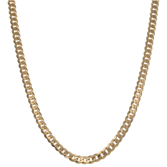 9ct Gold Curb Chain 18"