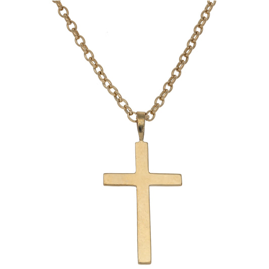 9ct Gold Cross Pendant With Chain