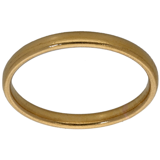 22ct Gold Plain Wedding Ring Size L