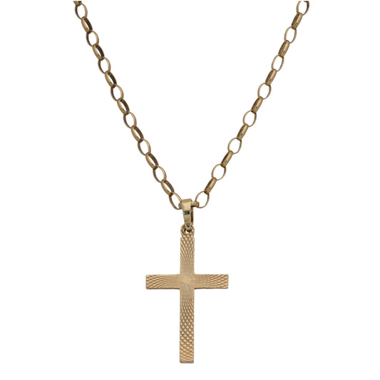 9ct Gold Cross Pendant With Chain