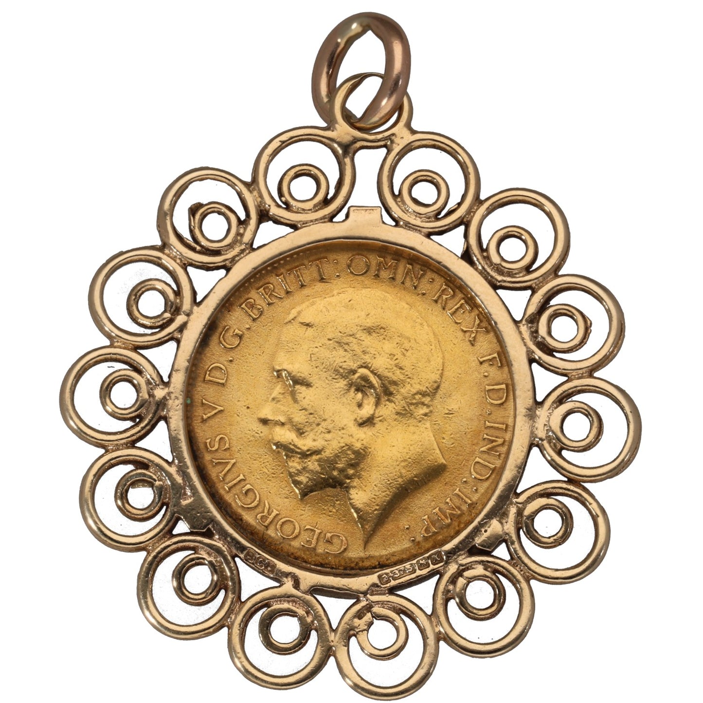 9ct Gold Half Sovereign Coin Pendant
