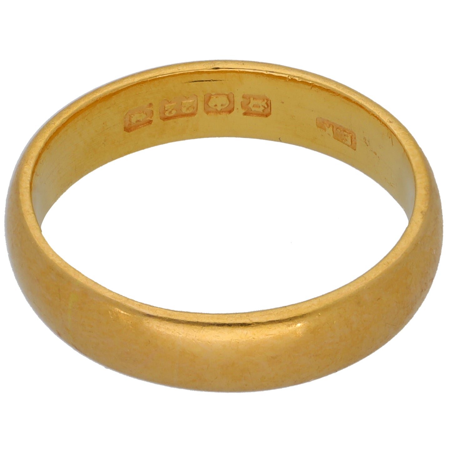 22ct Gold Plain Wedding Ring Size O