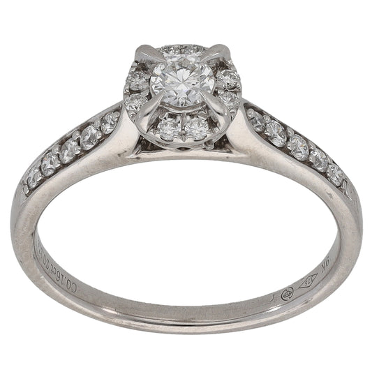9ct White Gold 0.33ct Diamond Dress/Cocktail Size L