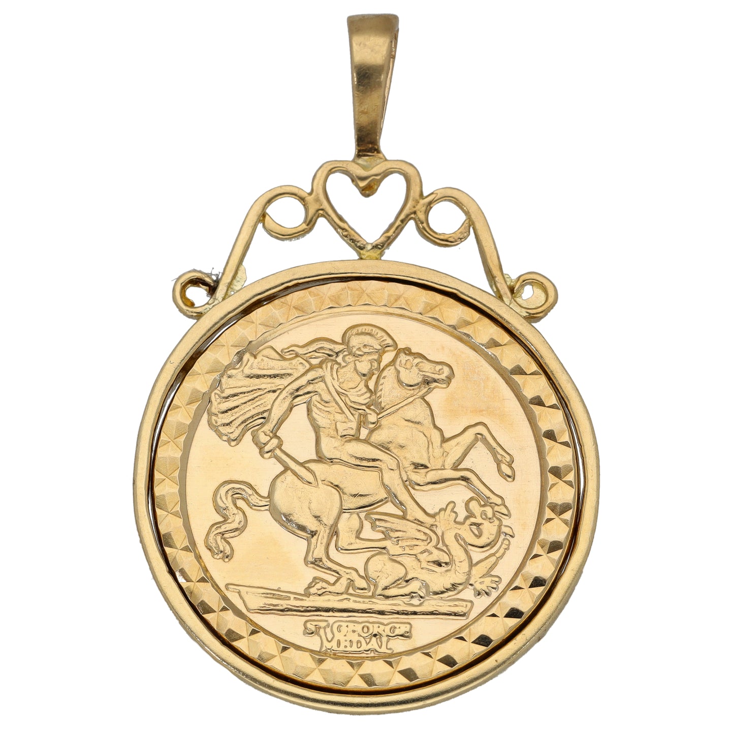 9ct Gold St George Pendant