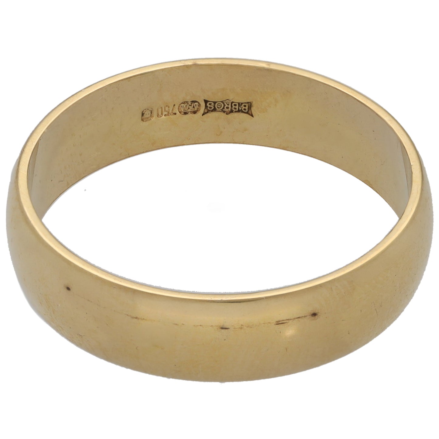 18ct Gold Plain Wedding Ring Size R