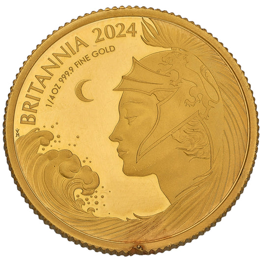 24ct Gold King Charles III 1/4 OZ Britannia Coin 2024