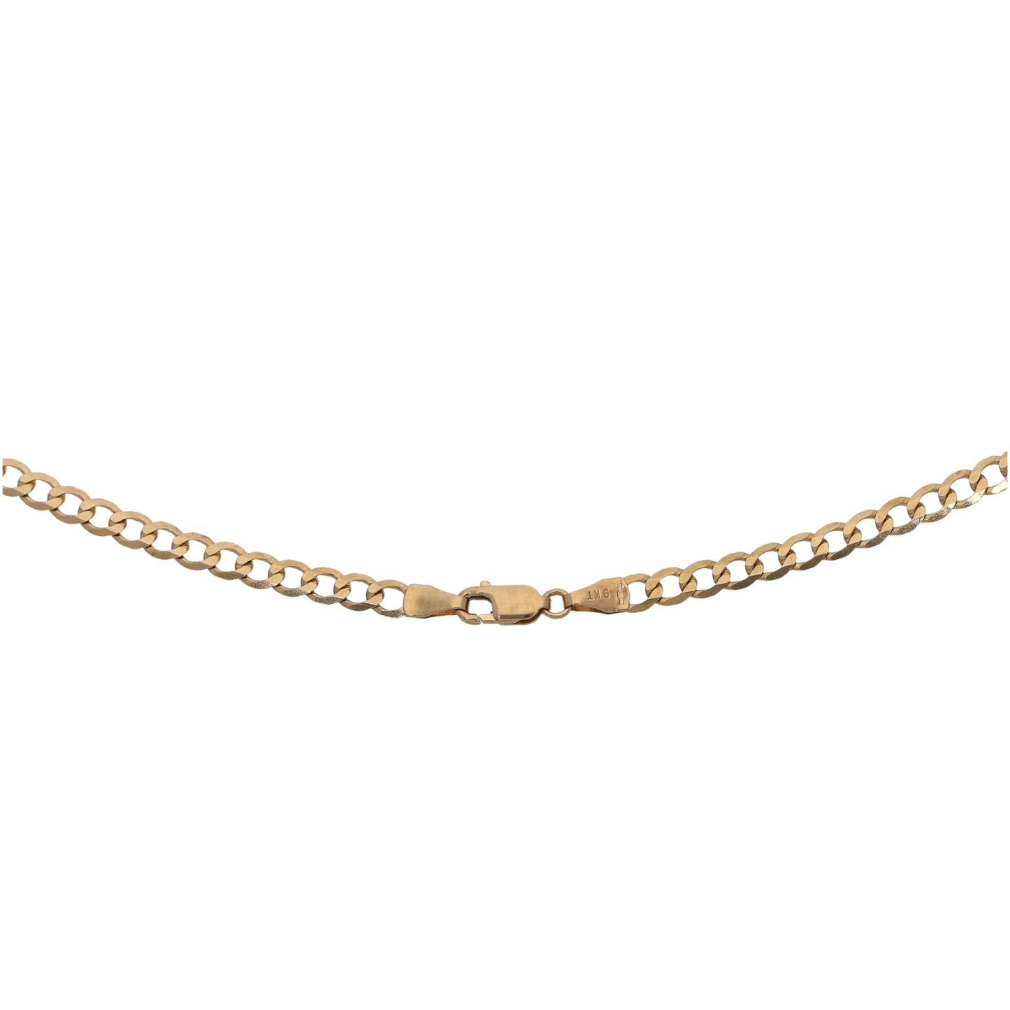 9ct Gold Curb Chain 18"