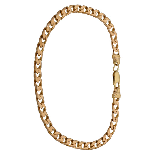 9ct gold curb bracelet with chunky chain links
