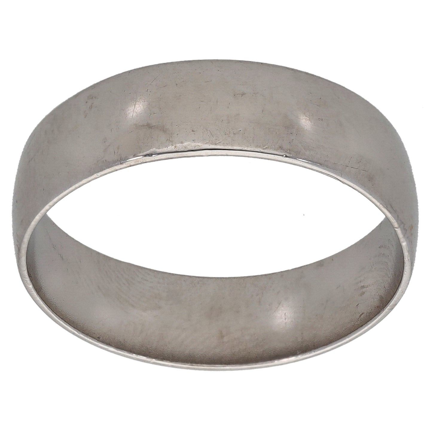 9ct White Gold Plain Wedding Ring Size W