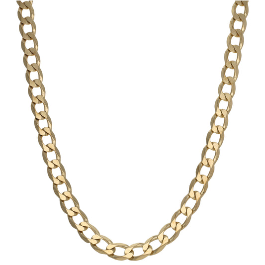 9ct Gold Curb Chain 22"