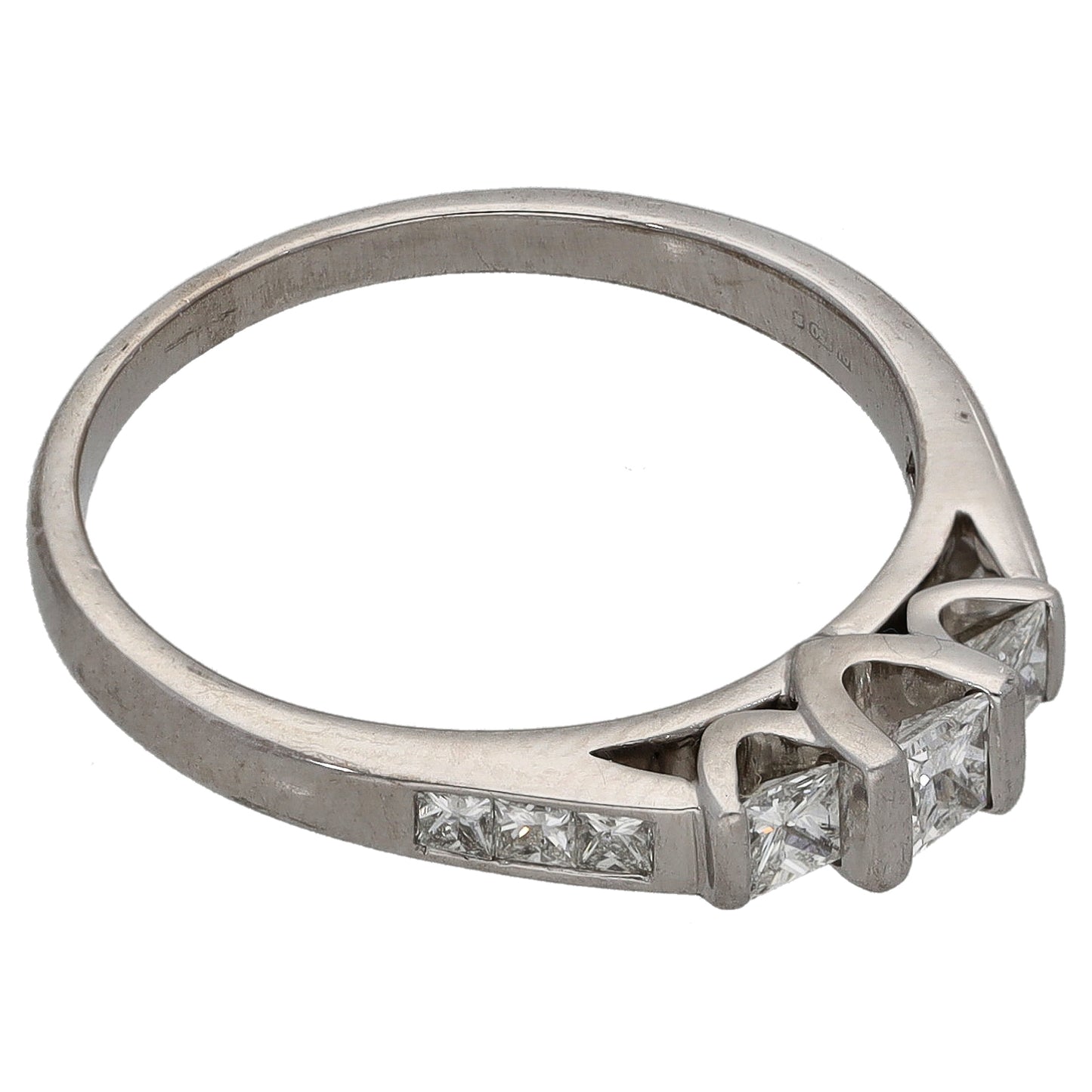 18ct White Gold 0.58ct Diamond Dress/Cocktail Ring Size N