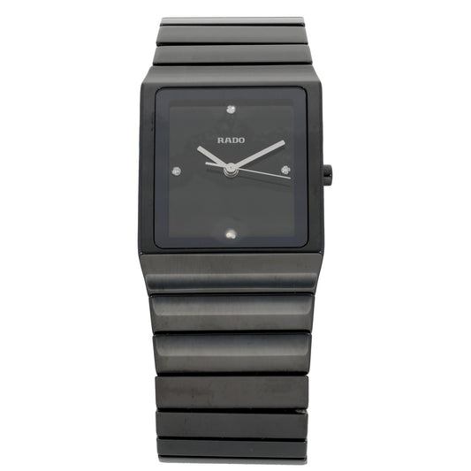Rado Ceramica 01.212.0700.3.070, 30mm black ceramic and bracelet, front image