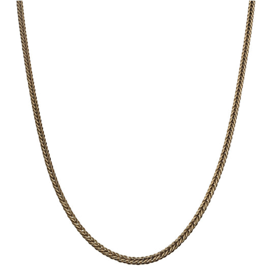 Gold rope-link chain necklace, 15 inches