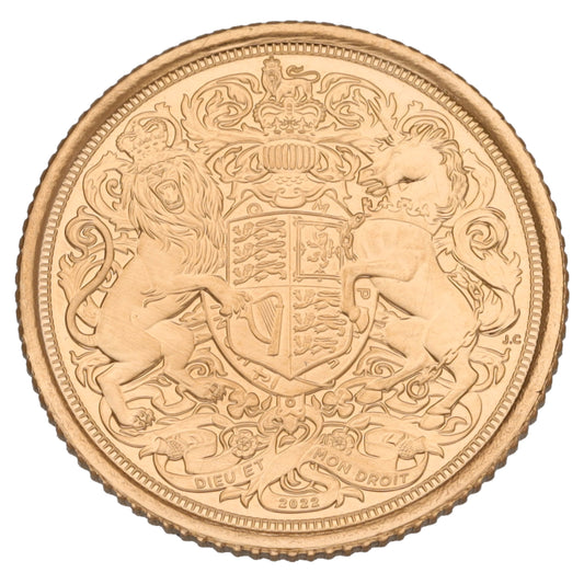 22ct Gold King Charles III Half Sovereign Coin 2022