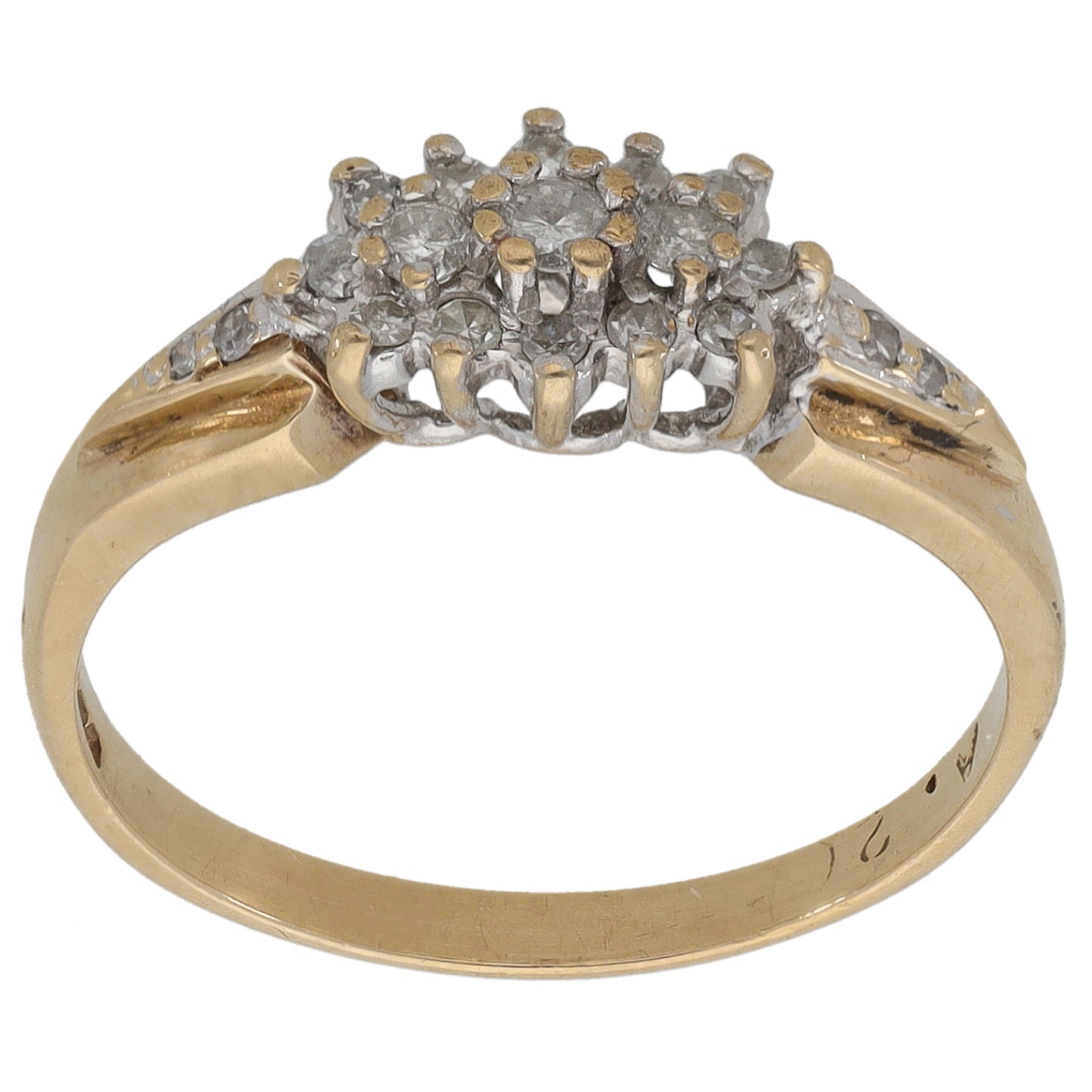 9ct Gold 0.20ct Diamond Dress/Cocktail Ring Size L