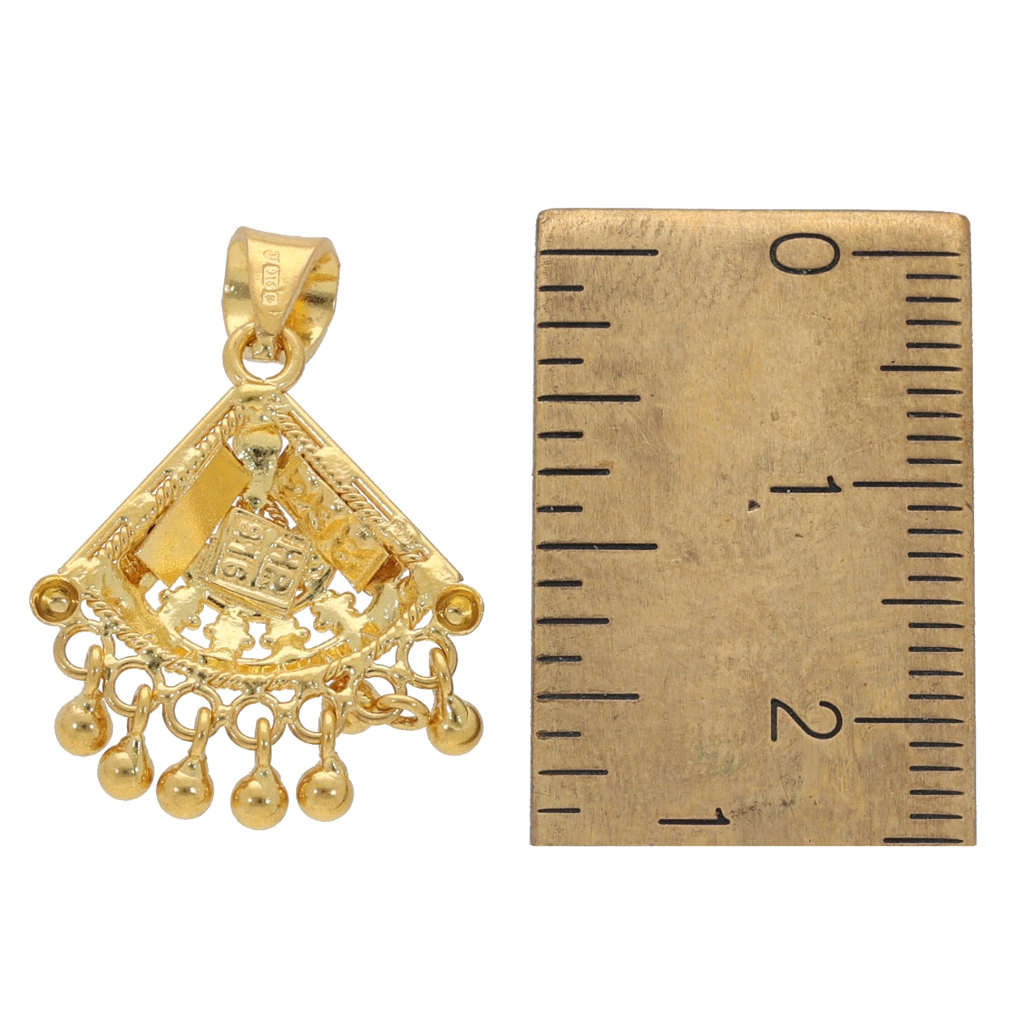New 22ct Gold Filigree Pendant 23mm