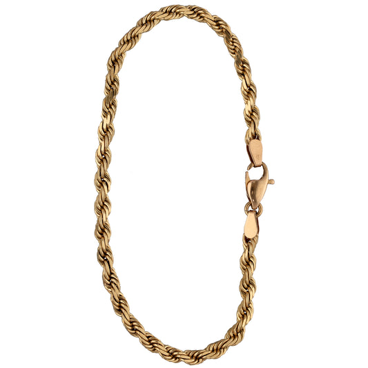 9ct Gold Rope Bracelet
