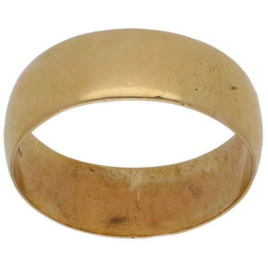 9ct Gold Plain Wedding Ring Size W