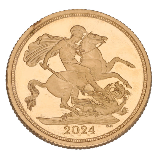 22ct Gold King Charles III Full Sovereign Coin 2024
