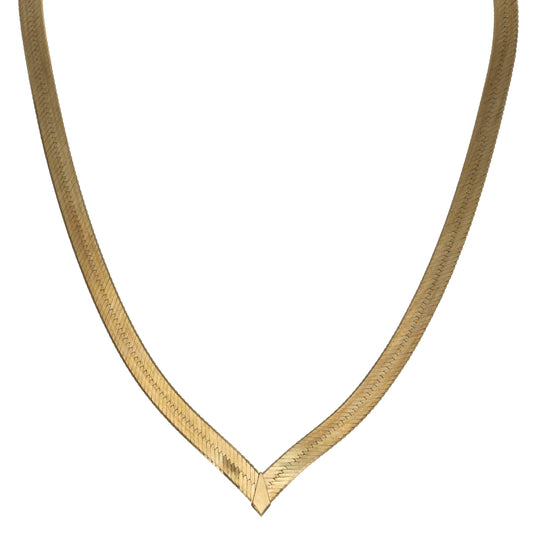 9ct Gold Herringbone Chain 16"