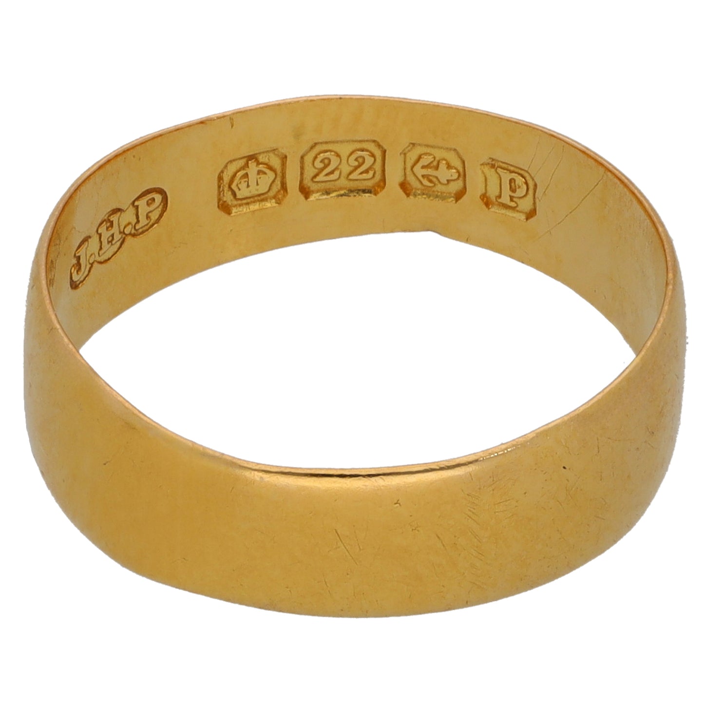 22ct Gold Plain Wedding Ring Size N