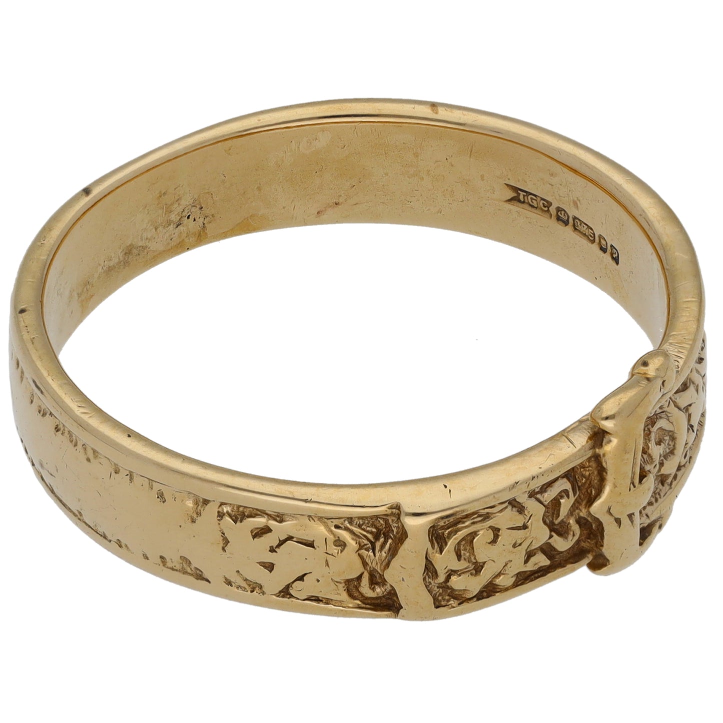 9ct Gold Buckle Ring Size Y